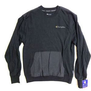 Champion Middleweight Hybrid Crew Neck Sweatshirt Script‎ Logo Black